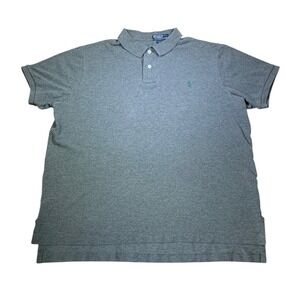 Polo Ralph Lauren XXL Gray Custom Fit Polo Shirt Short Sleeve‎